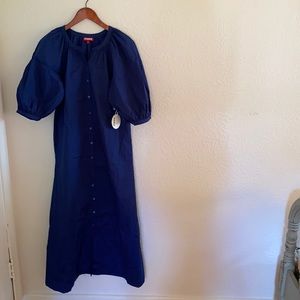 NWT STAUD Vincent Dress Navy size small